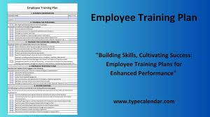 employee training plan template pdf