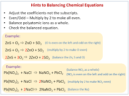 Balance Chemical Equations Solutions