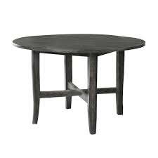 While many farmhouse tables use texture and rustic grey farmhouse dining table: 47 Inch Farmhouse Style Round Wooden Dining Table Rustic Gray