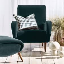 Cross posted, pick up only, no holds without payment (cash or zelle) Alexander James Lonnie Teal Velvet Armchair