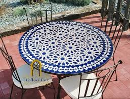 Tile Top Coffee Table Mosaic Outdoor