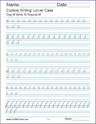 50 Cursive Writing Worksheets Alphabet Sentences Advanced
