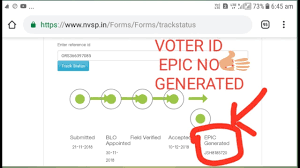 epic no generated l voter id card