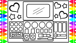 makeup kit coloring pages for kids