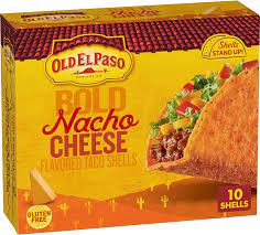 Old El Paso Taco Shells Nacho Cheese Flavored gambar png
