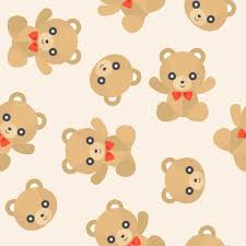 seamless pattern cute teddy bear for