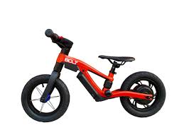 kids electric balance bike red bolt e
