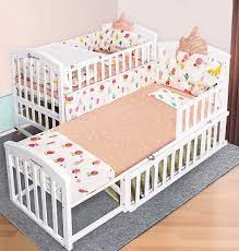 Large Baby Cot Crib Pinewood