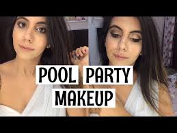 pool party makeup tutorial smoky eyes
