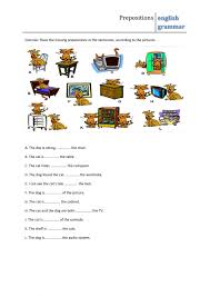 Understand how prepositions relate the noun or pronoun to another word in a sentence practice with 4 activites. Prepositions Online Exercise For Grade 4