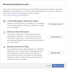 how to delete your facebook account pcmag