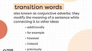 8 types of transition words and how to