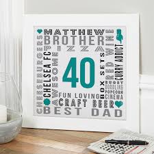 40th birthday gifts for men