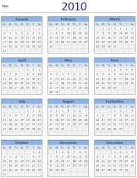 Free 2010 Calendar Download And Print Year 2010 Calendar