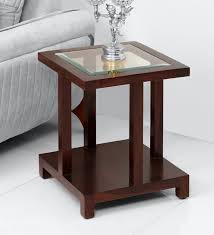 Gibson Solidwood Glass Top End Table