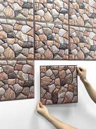 1 10pcs 3d Wall Sticker 3d Faux Stone