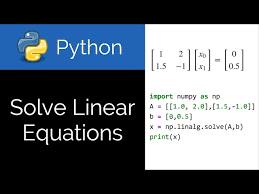 Solve Linear Equations With Python