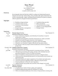 Industrial Maintenance Mechanic Resume Examples Created By