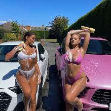 Models soap up and don bikinis to wash down cars as UK temperature soars -  Daily Star