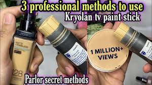 how to apply kryolan tv paint stick