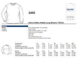 عامل gildan ultra cotton size chart