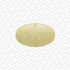 S 901 Pill Images Yellow Elliptical Oval