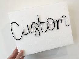 Custom Personalised Wire Wall Art Words