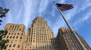 The novel design of the north wing of the building created a spectacular elevators take visitors to the 25 th floor, where three flights of stairs lead to the 28 th floor observation deck, which is open to the public. Buffalo City Hall To Reopen To Public On Walk In Basis