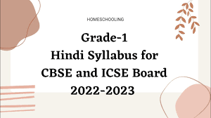 grade 1 hindi syllabus for cbse icse