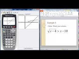Using Ti Graphing Calculator To Solve