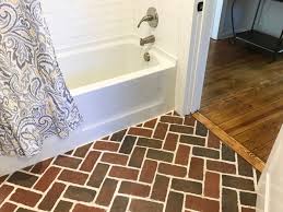 how to fix up a floor with real brick tiles