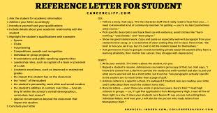 reference letter sles for student