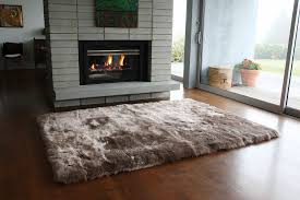 sheepskin rug long wool straight edge