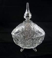 Vintage Lead Crystal Footed Candy Dish