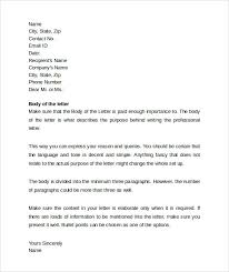 Sample Professional Cover Letter Example 9 Free Documents