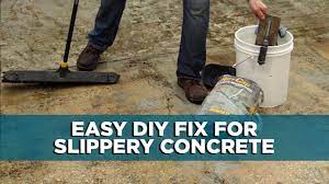 an easy fix for slippery concrete you