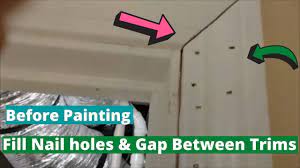 caulk gap between trims before painting