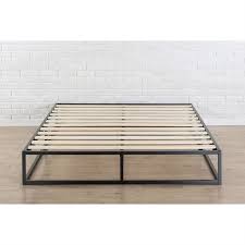 Metal Platform Bed Frame With Wood Slats