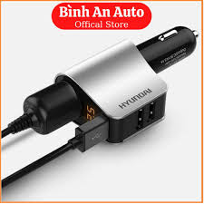 Tẩu sạc HYUNDAI 1 tẩu tròn và 3 USB nhỏ - có đèn led báo điện ap acquy -  Bình An Auto - Phụ Kiện Đồ Chơi Xe Hơi - Adapter Sạc -