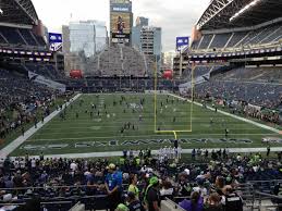 Total capacity is around 8,500, which includes 4,500 seating and around 4,000 people can sit in the grass berm areas along the 1st and 3rd base lines and the outfield areas. Section 123 At Lumen Field Seattle Seahawks Rateyourseats Com