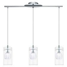 Lighting a home with pendant lights, it's a growing trend that shows no signs of stopping! Eglo Ricabo 3 Light Chrome Island Pendant 93103a The Home Depot Multi Light Pendant Pendant Lighting Glass Lighting