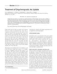 pdf treatment of onychomycosis an update