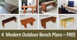 4 diy outdoor bench plans free for a