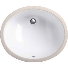 Kohler Caxton White Oval Undermount Bathroom Sink With Overflow