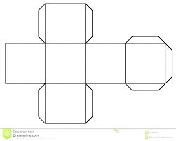 Cube Pattern Cut Out Printable Cube Pattern Template Doodle Cube