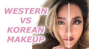 korean vs western style makeup you