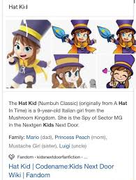 hat kid the hat kid numbuh clic