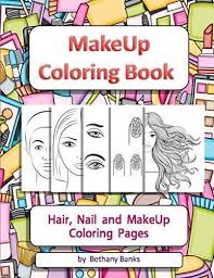 makeup coloring book hair nail and