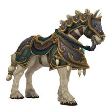 Get mount, heritage armor set reward and new abilities. Kul Tiran Charger Warcraft Mounts