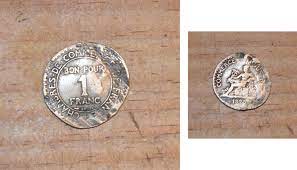Monnaie bon pour 1 Franc frappe ayant ripé, 1923, Chambre de commerce, |  eBay